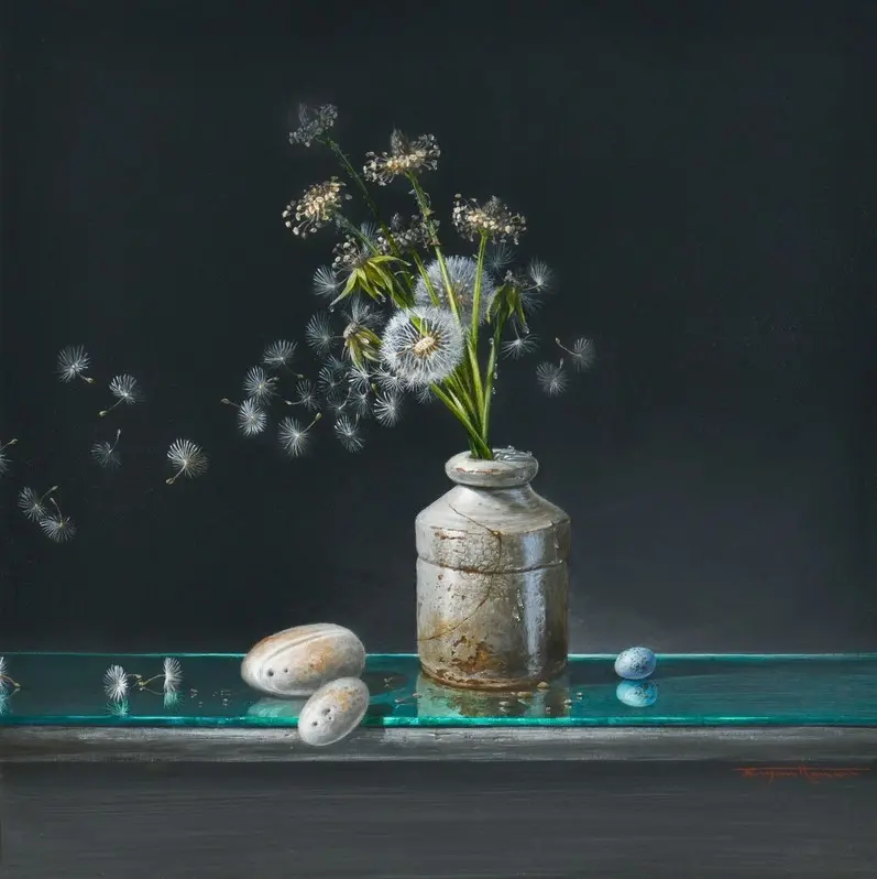 Bryan Hanlon - going over (dandelions & finch egg)